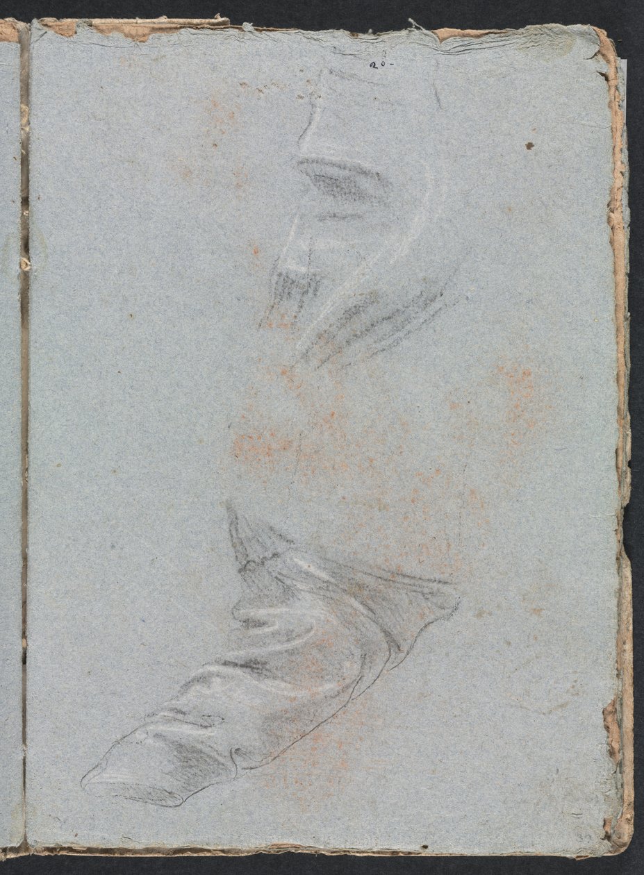 Verona Skizzenbuch: Draperiestudie (Seite 39) von Francesco Lorenzi
