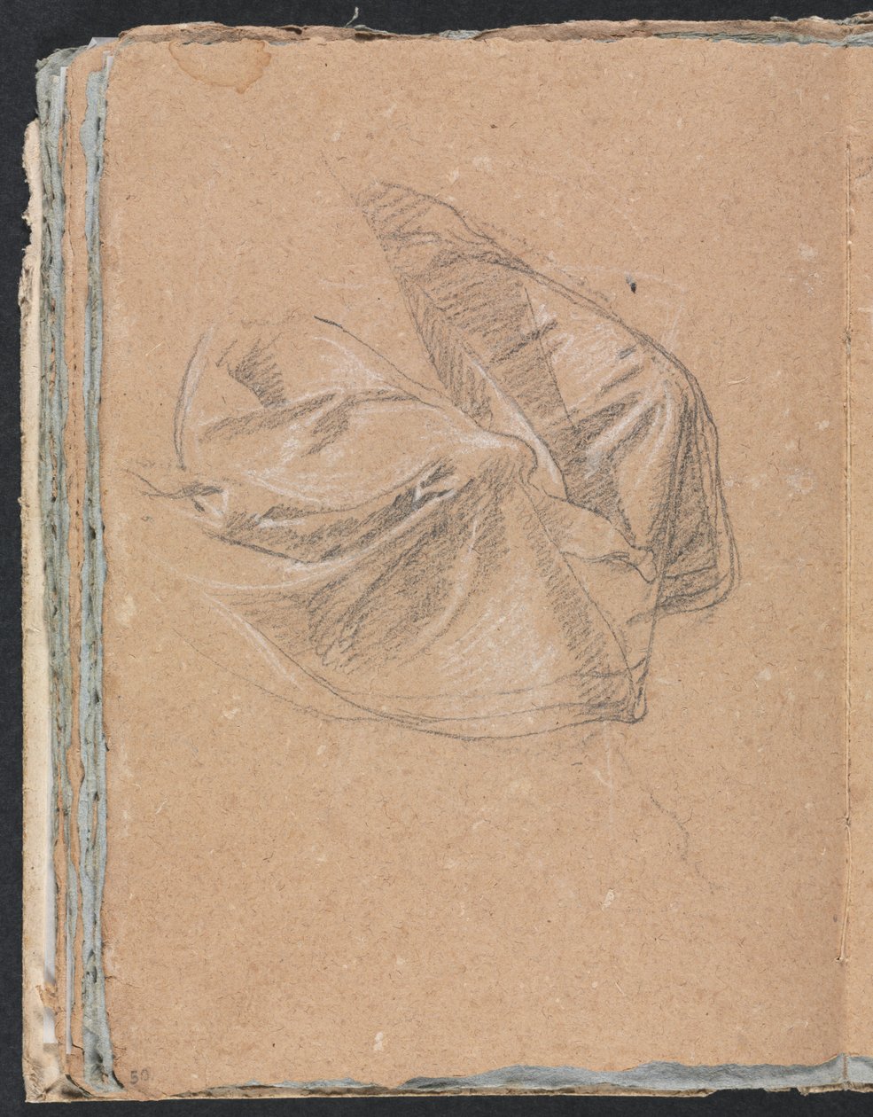 Verona Skizzenbuch: Draperiestudie Seite 50, 1760 von Francesco Lorenzi