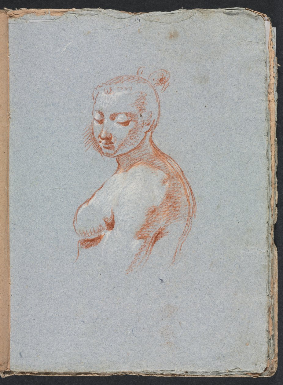 Verona Skizzenbuch: Weiblicher Akt Seite 27, 1760 von Francesco Lorenzi