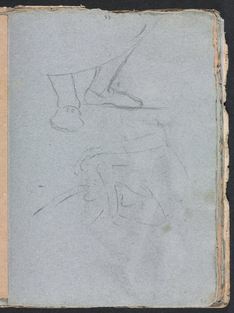 Verona Skizzenbuch: Studie von Füßen, Seite 53, 1760 von Francesco Lorenzi