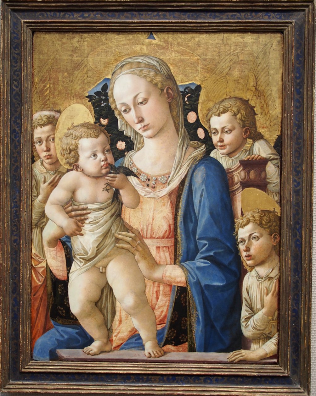 Madonna und Kind mit Heiligem Johannes von Francesco Pesellino