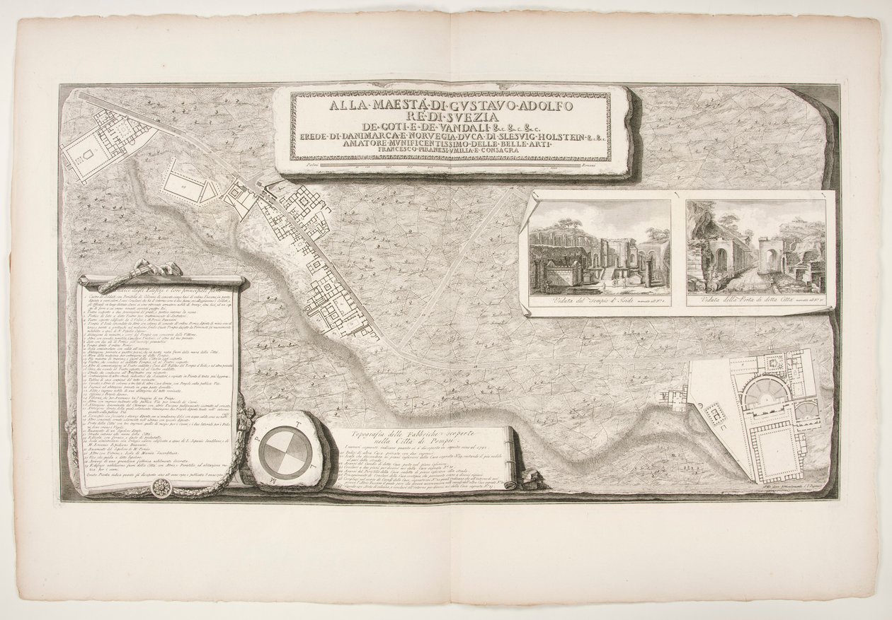 Topografia delle fabbriche scoperte nella città di Pompei von Francesco Piranesi