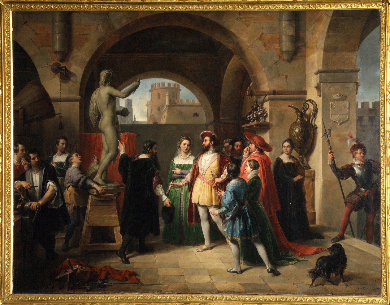 Franz I. im Atelier von Benvenuto Cellini von Francesco Podesti