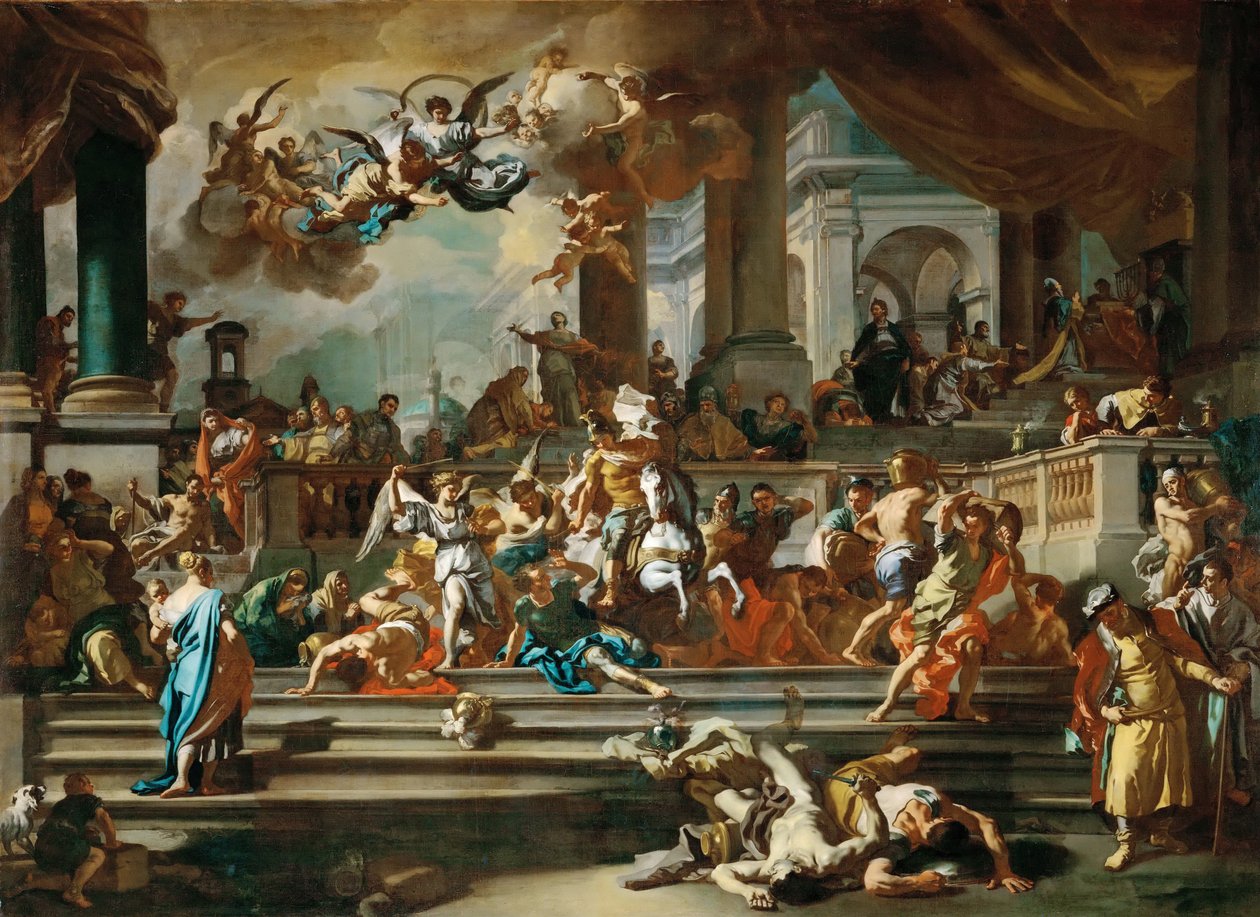 Die Vertreibung des Heliodorus aus dem Tempel von Francesco Solimena