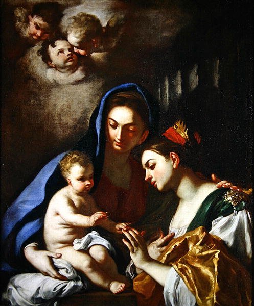 Die mystische Hochzeit der hl. Katharina von Francesco Solimena
