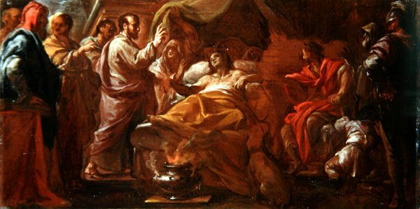 Studie für St. Matthäus, der den Sohn des Königs von Äthiopien wiederbelebt von Francesco Trevisani