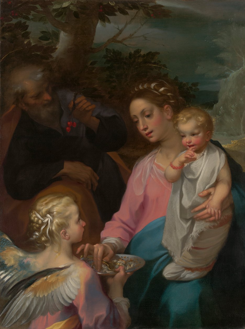 Die Rast auf der Flucht nach Ägypten, bekannt als die Madonna della Pappa von Francesco Vanni