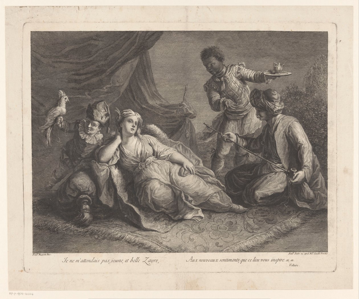 Frau liegend auf einem Teppich von Francesco del Pedro