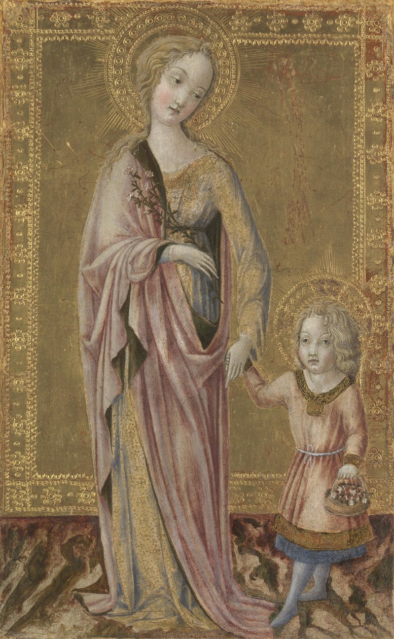 Heilige Dorothea und das Jesuskind, ca. 1460 von Francesco di Giorgio Martini