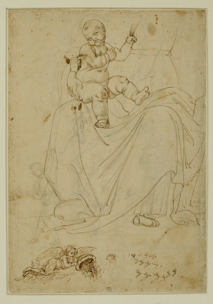 Das Jesuskind auf den Knien der Jungfrau von Francesco di Simone (attr. to)