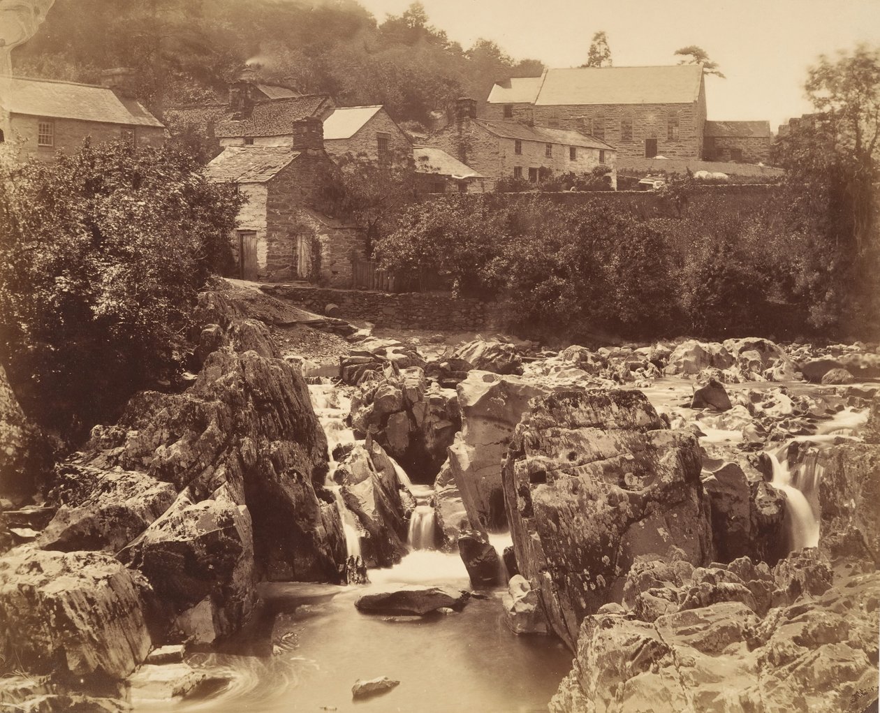 Am Pont y pair, Bettws-y-Coed, Nordwales, 1856 von Francis Bedford
