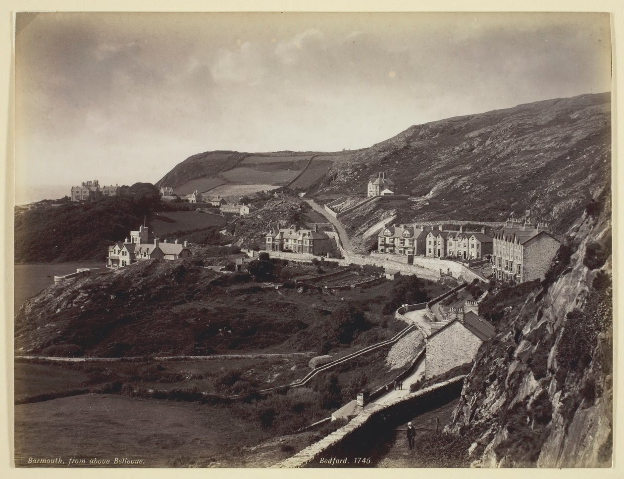 Barmouth, von oberhalb Bellevue, 1860-94 von Francis Bedford