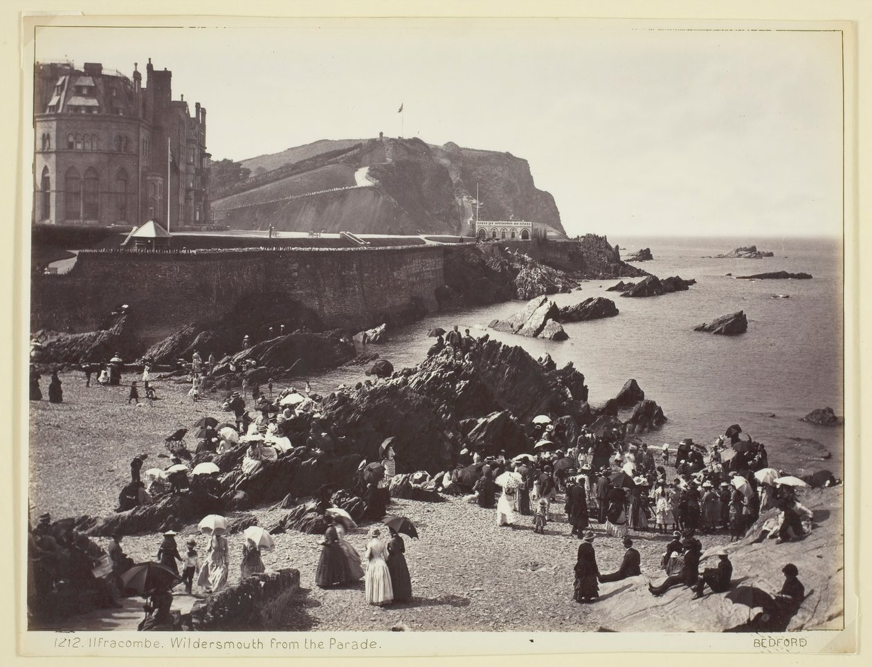 Ilfracombe, Wildersmouth von der Parade, 1860-94 von Francis Bedford