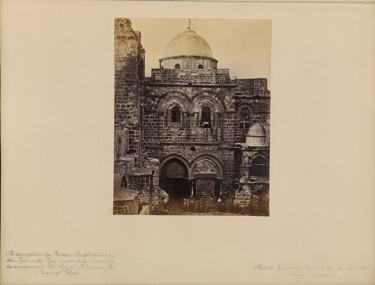 Jerusalem - Fassade der Grabeskirche von Francis Bedford