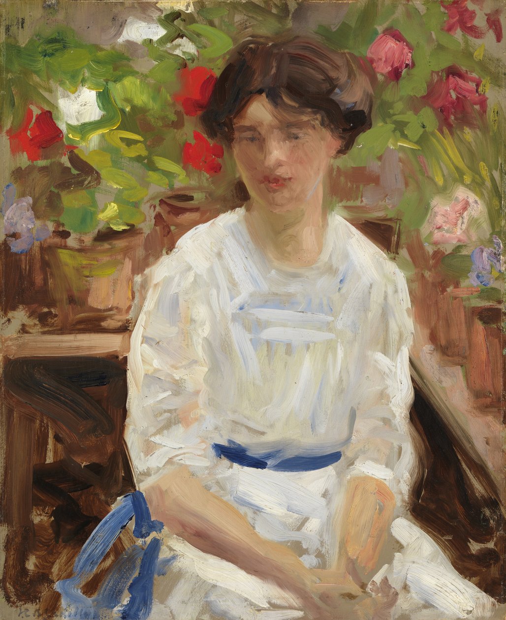 Dame in Weiß von Francis Campbell Boileau Cadell