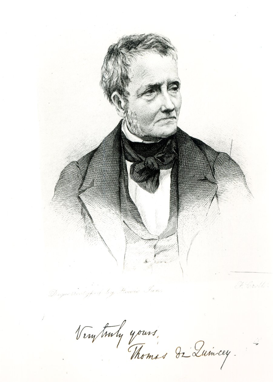 Thomas de Quincey (1785-1859), von einem Daguerreotypie-Foto von Howie von Francis Croll