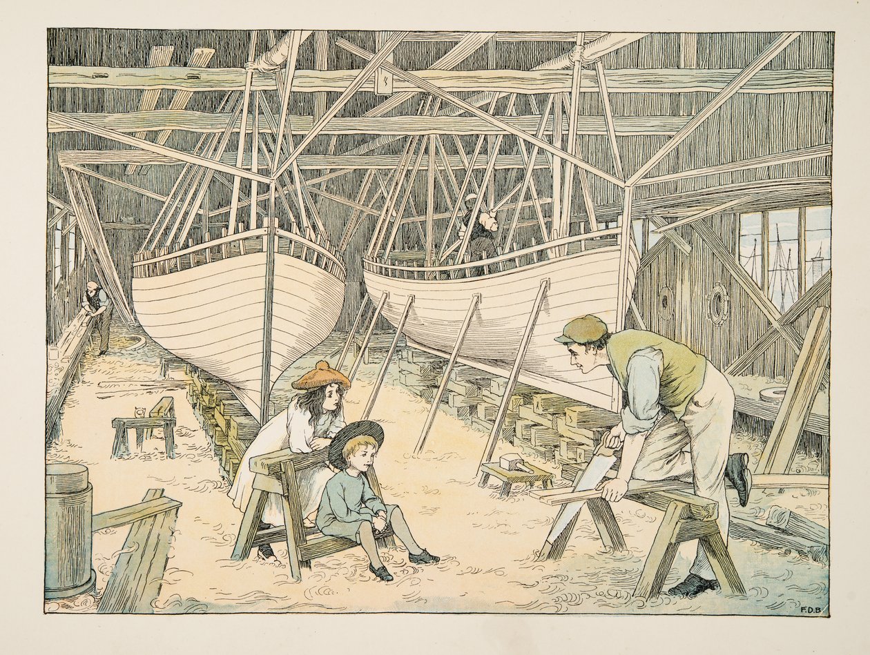 Der Schiffbauer, aus Vierundzwanzig Arbeiter, veröffentlicht 1900 von Francis Donkin Bedford
