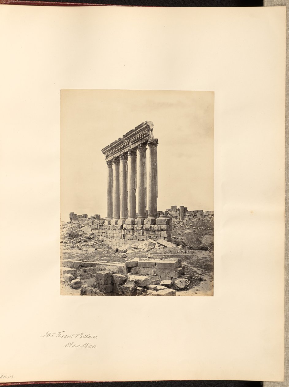 Die großen Säulen, Baalbek von Francis Frith