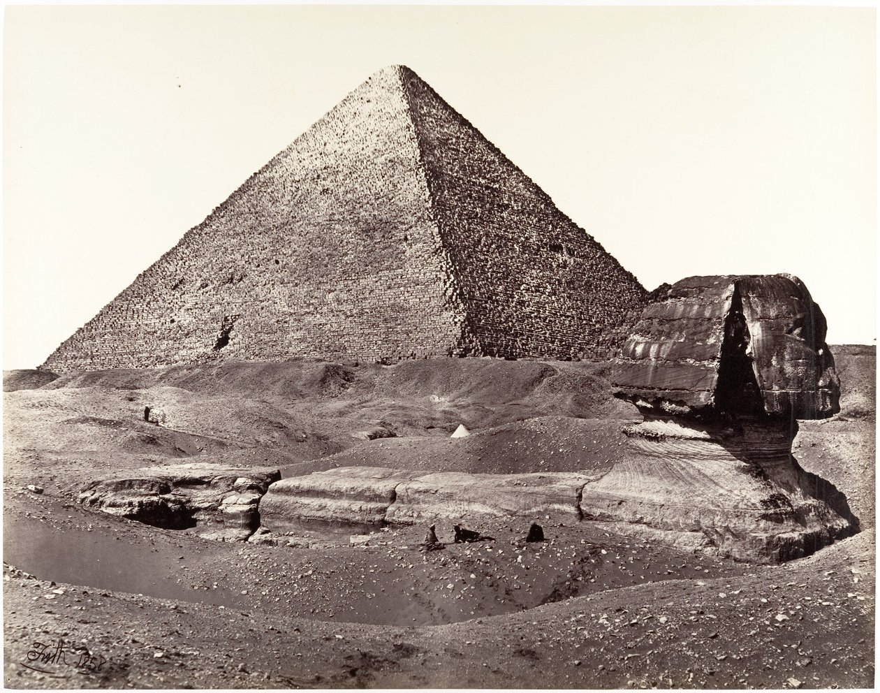 Die Große Pyramide und die Große Sphinx von Francis Frith
