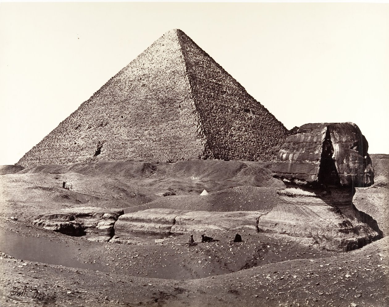 Die Große Pyramide und die Große Sphinx von Francis Frith