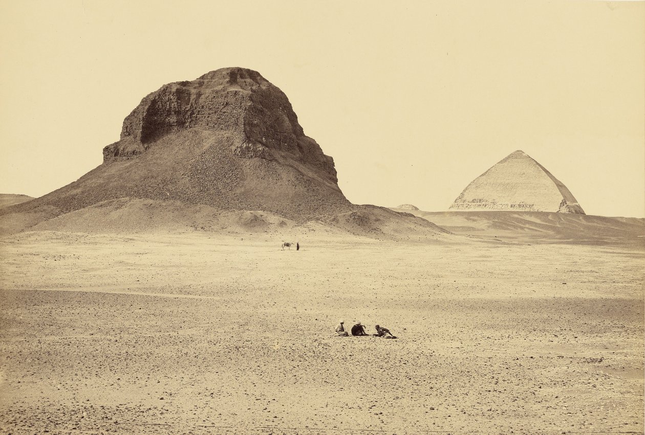 Die Pyramiden von Dahshoor, vom Osten von Francis Frith