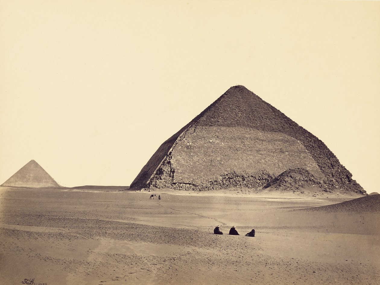 Die Pyramiden von Dahschur von Südwesten von Francis Frith