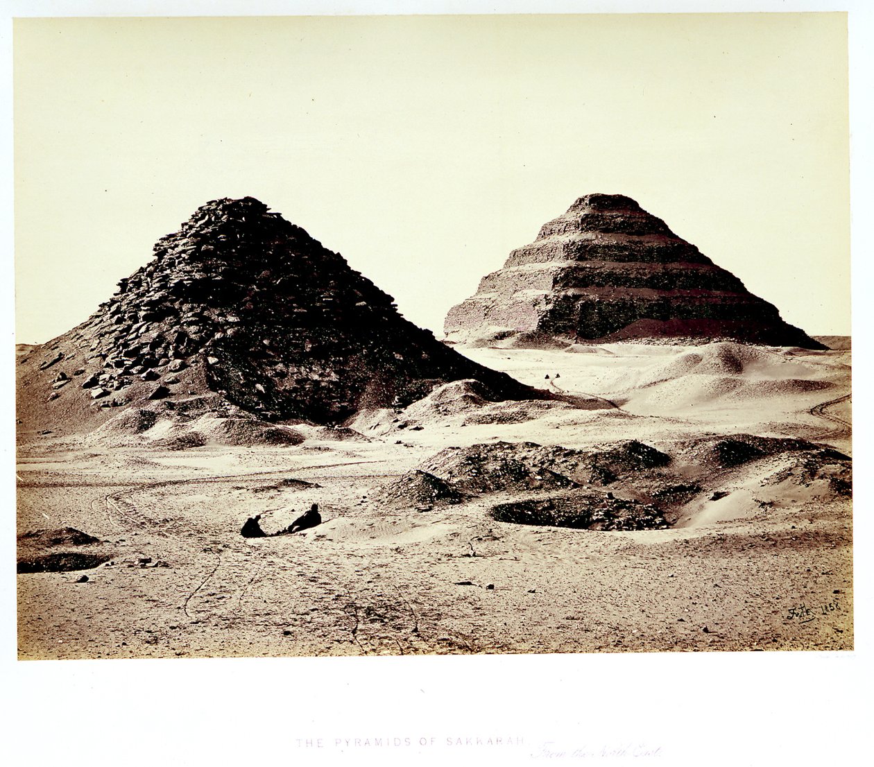 Die Pyramiden von Sakkarah, vom Nordosten von Francis Frith