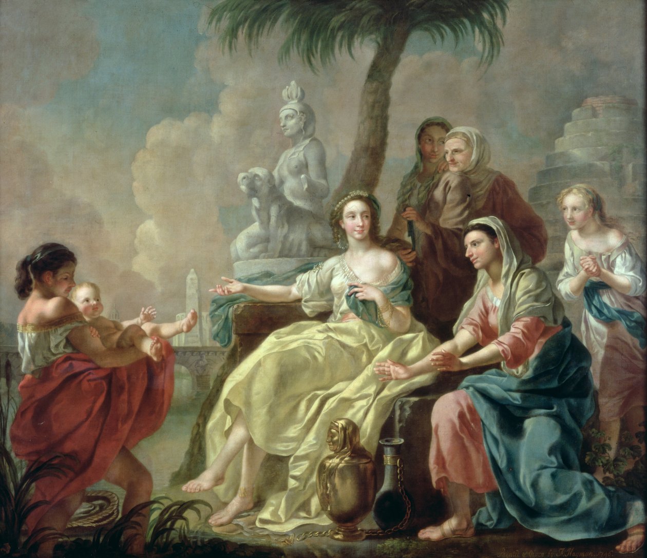 Das Auffinden des Säuglings Moses im Schilf, 1746 von Francis Hayman