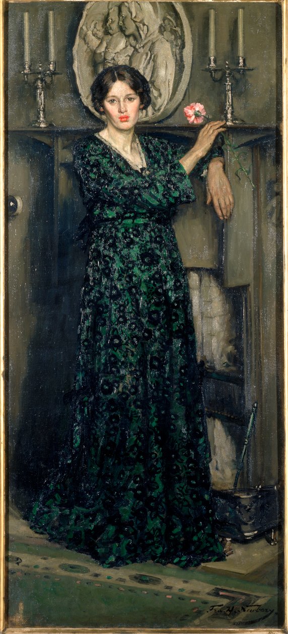 Die Dame der Nelke, ca. 1919 von Francis Henry Newbery