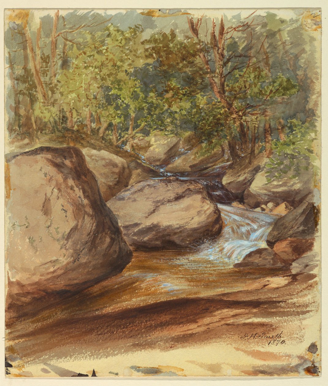 Studie eines Baches von Francis Hopkinson Smith: Kunstdruck
