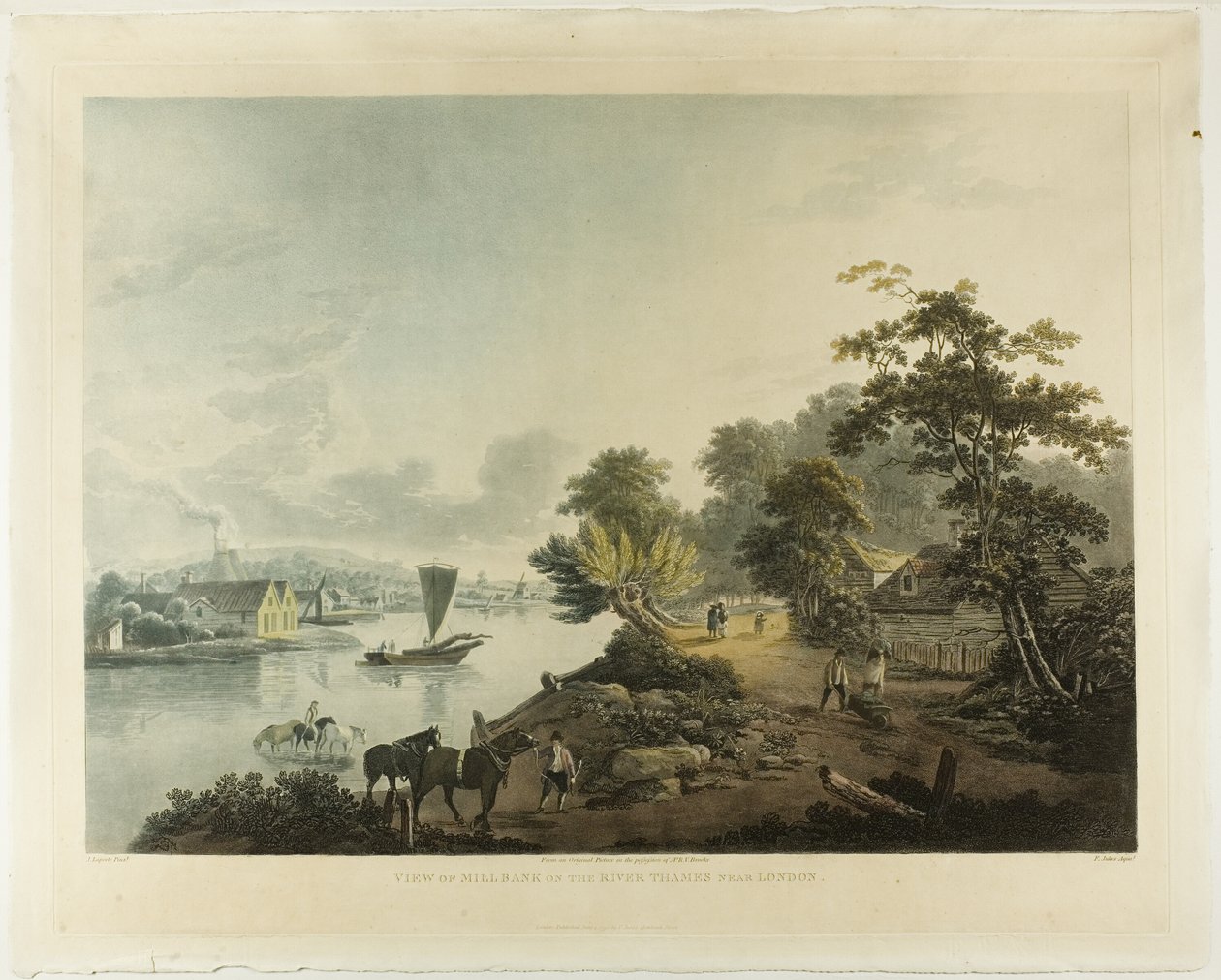 Blick auf Hillbank am Fluss Themse bei London von Francis Jukes