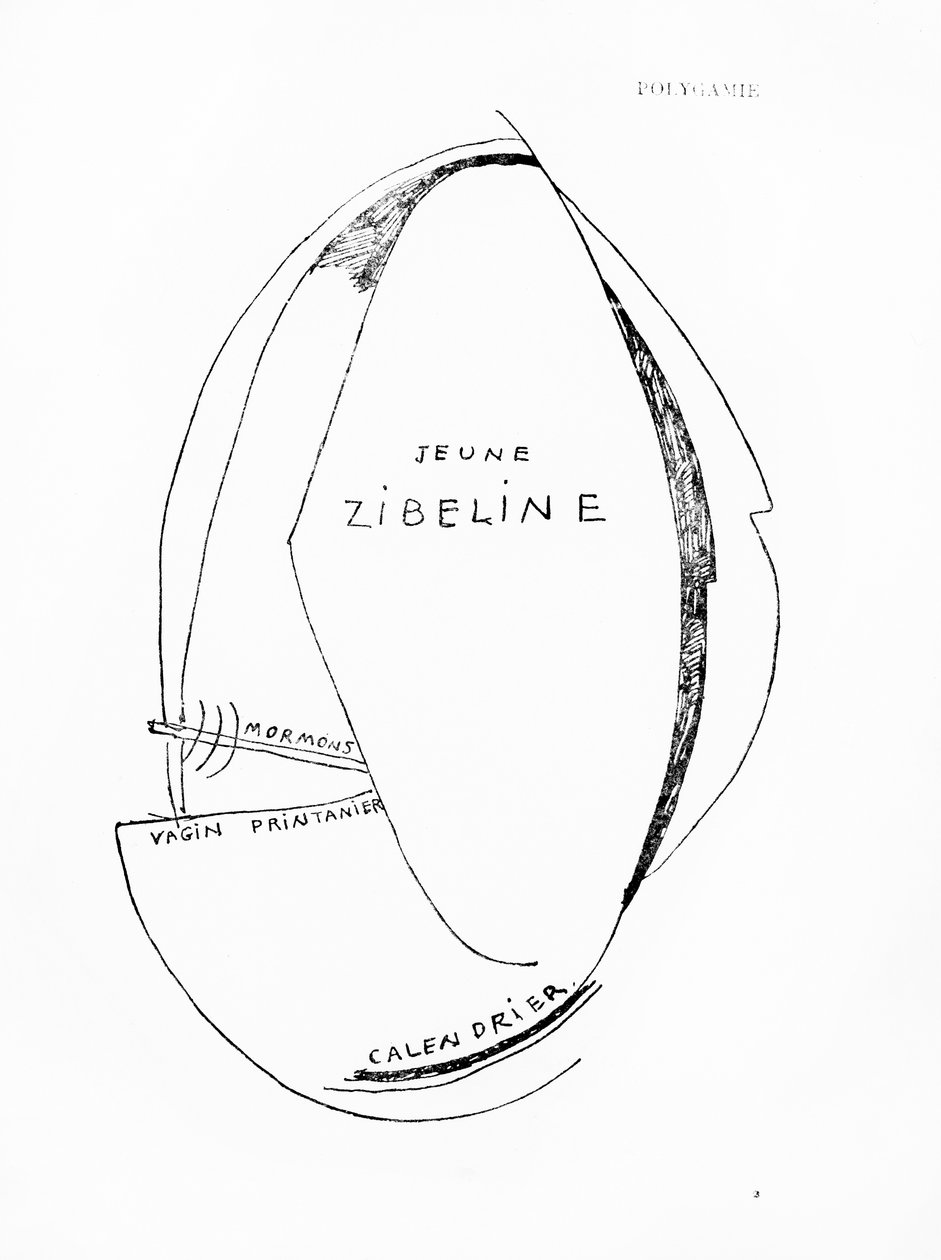 Poemes et Dessins de la Fille nee sans Mere, Nr.15, veröffentlicht von Imprimeries Reunies, Lausanne von Francis Picabia
