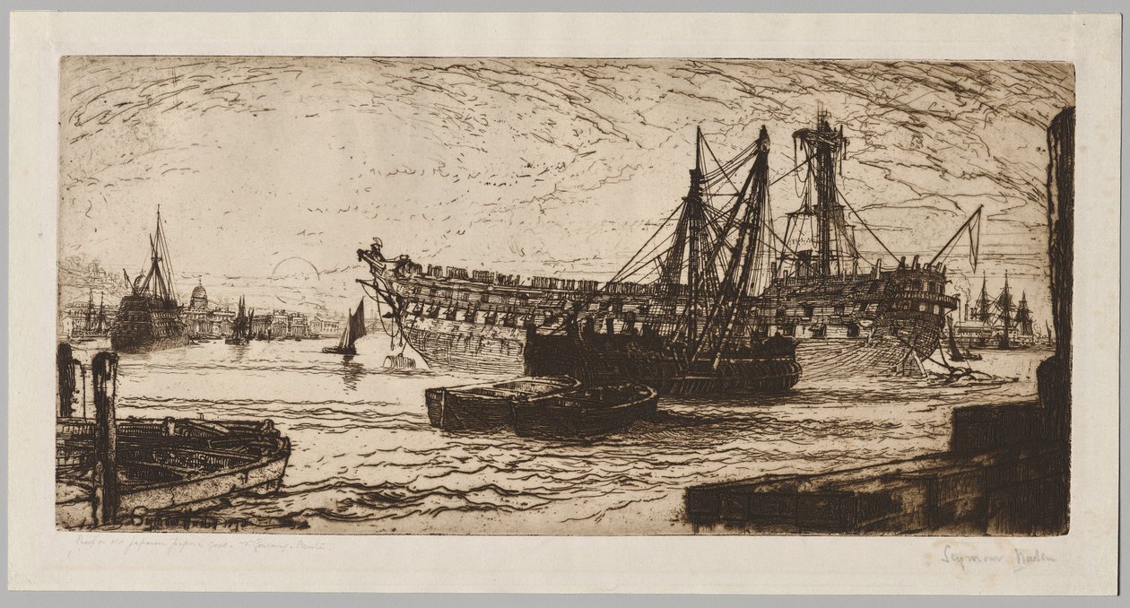 Zerlegung der "Agamemnon," Nr. 1 von Francis Seymour Haden