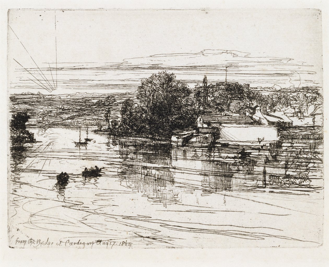 Von der Brücke in Cardigan von Francis Seymour Haden