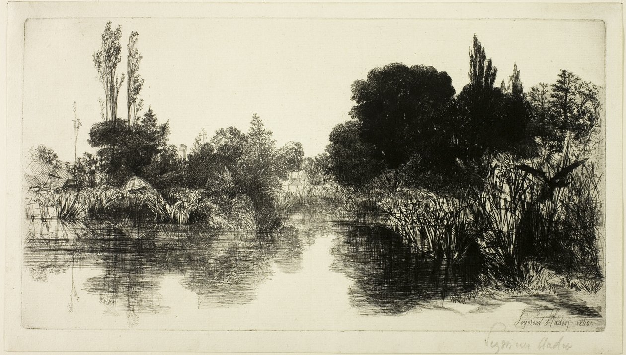 Shere Mill Pond, Nr. II (große Platte) von Francis Seymour Haden