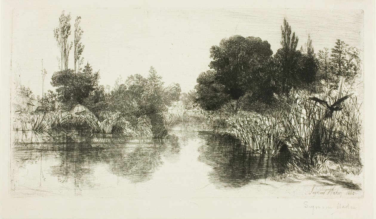 Shere Mill Pond, Nr. II (große Platte) von Francis Seymour Haden