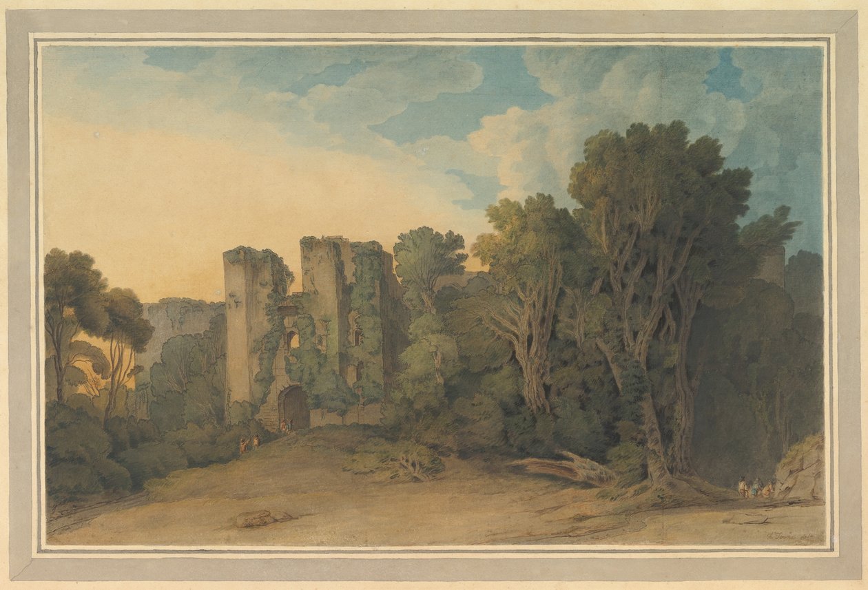 Berry Pomeroy Castle in Devon von Francis Towne