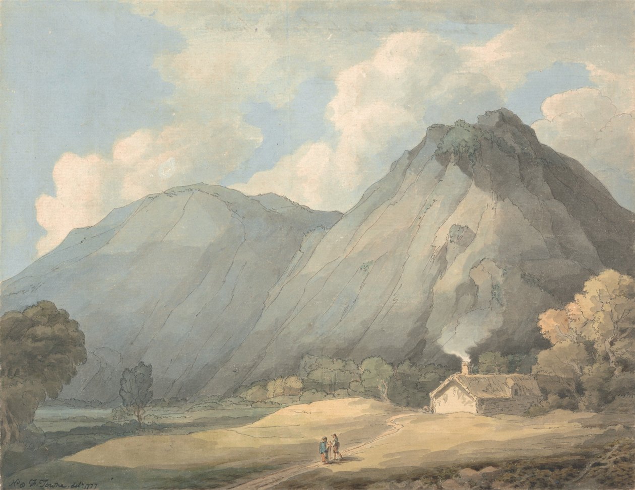 Craig yr Aderyn, nahe Llanfihangel-y-Pennant von Francis Towne