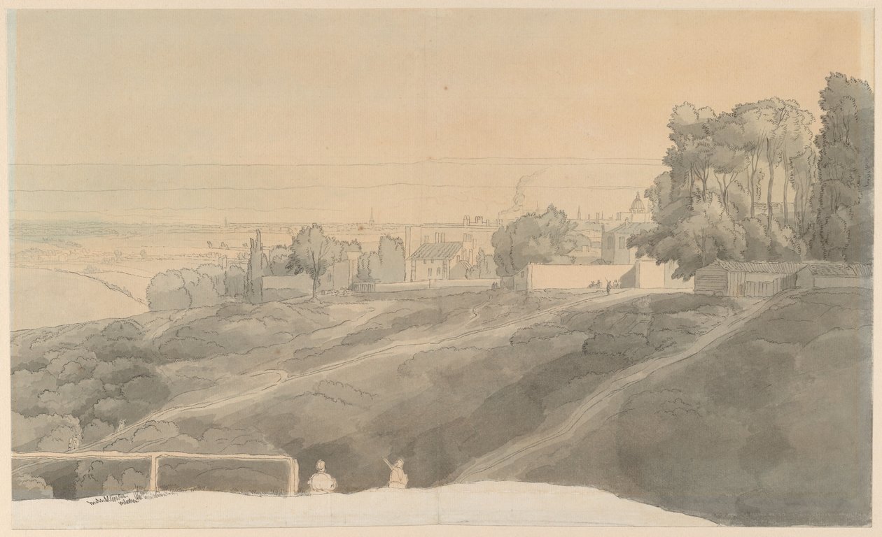 Hampstead Heath, Abendlicht von Francis Towne