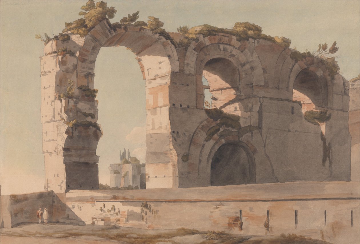 Das Claudische Aquädukt, Rom von Francis Towne
