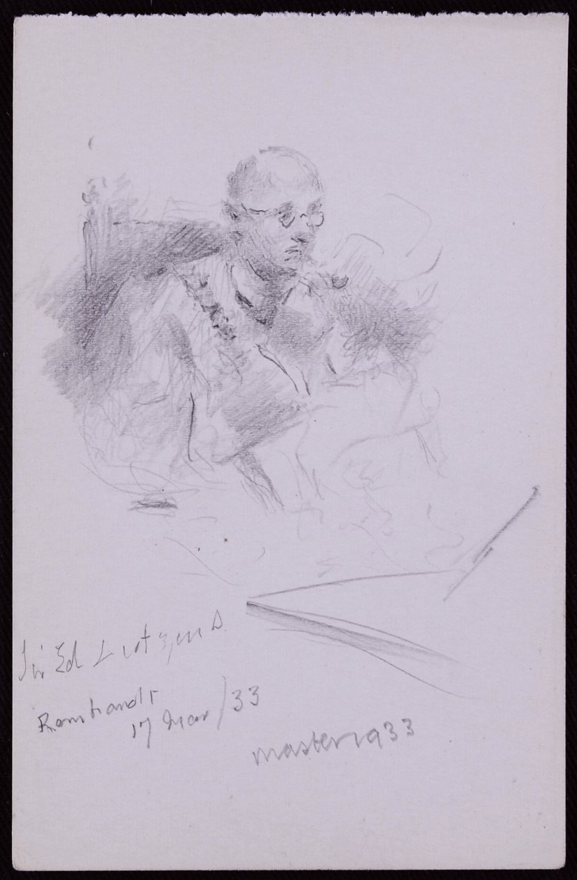 Porträt von Edwin Lutyens von Francis Wilfred Lawson