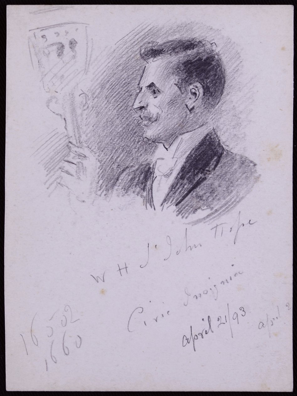 Porträt von WH St John Hope von Francis Wilfred Lawson