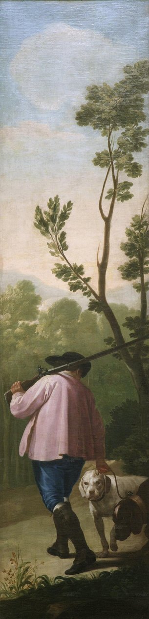 Der Jäger mit seinen Hunden von Francisco de Goya
