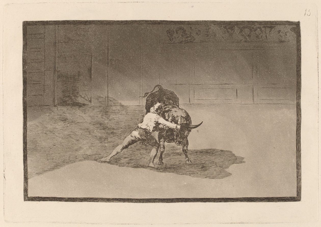 Der berühmte Martincho, der Banderillas setzt von Francisco de Goya