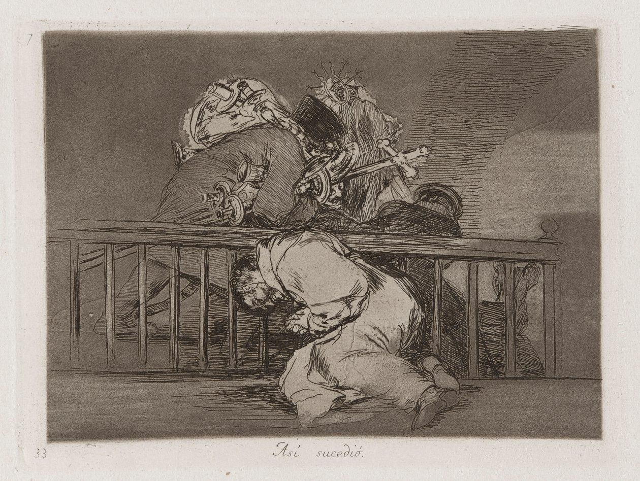 So geschah es (Das ist, wie es geschah), Platte 47 aus Los desastres de la guerra (Die Schrecken des Krieges) von Francisco de Goya