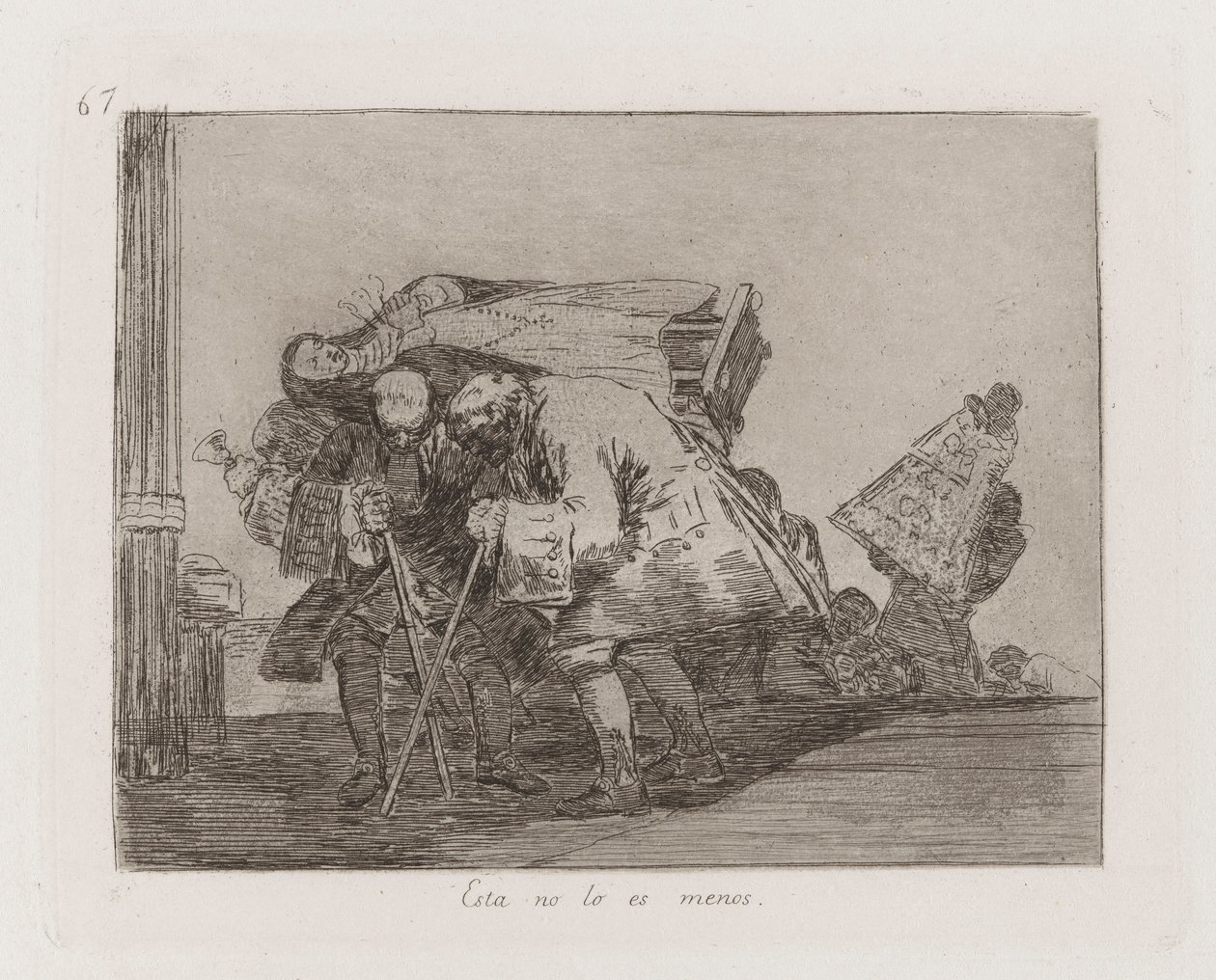 Esta no lo es menos, Platte 67 aus Los desastres de la guerra von Francisco de Goya