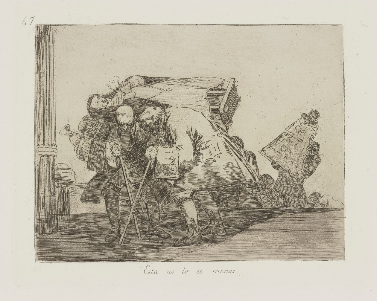 Esta no lo es menos. (Dies ist nicht weniger so), pl. 67 aus der Serie Los desastres de la guerra (Die Schrecken des Krieges) von Francisco de Goya
