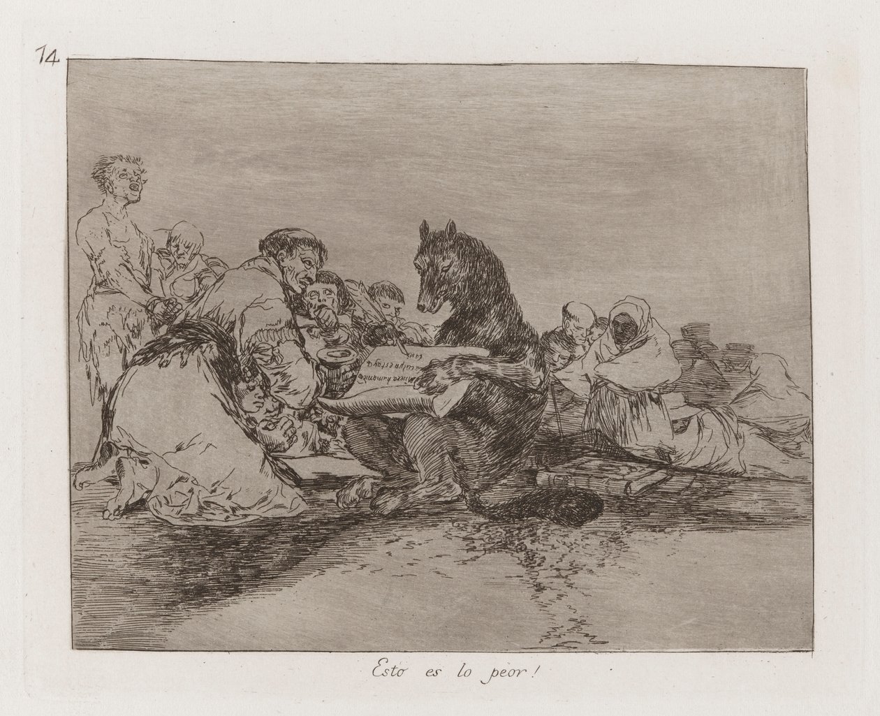 Esto es lo peor! (Das ist das Schlimmste!), Platte 74 aus Los desastres de la guerra (Die Schrecken des Krieges) von Francisco de Goya