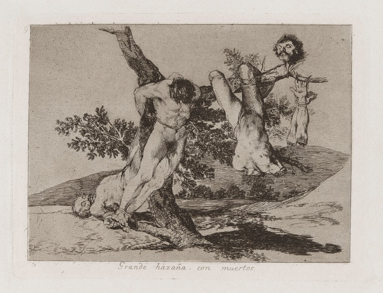 Eine heldenhafte Tat! Mit Toten! (Platte 39 aus Die Schrecken des Krieges) von Francisco de Goya