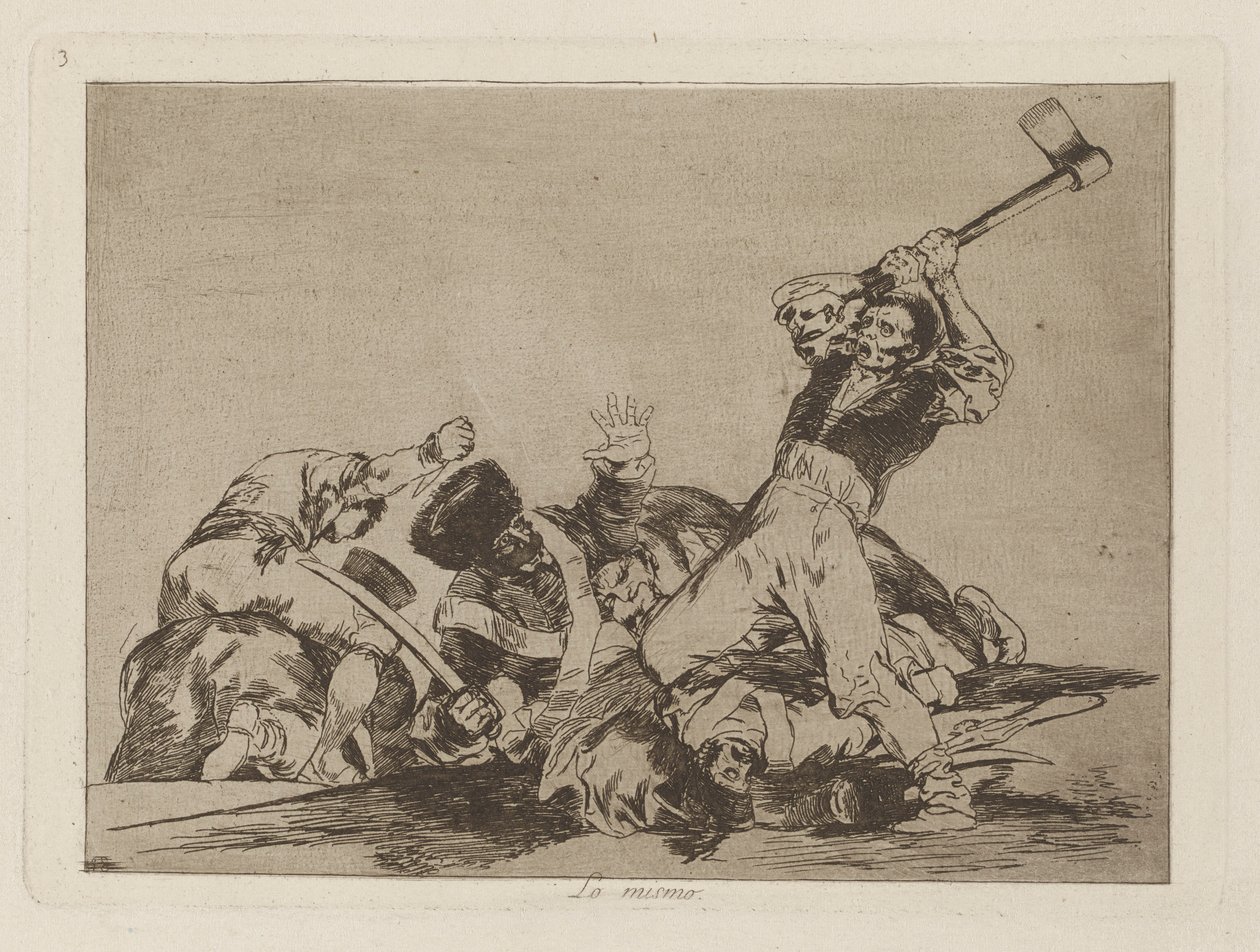 Dasselbe, Platte 3 aus der Serie Die Schrecken des Krieges von Francisco de Goya